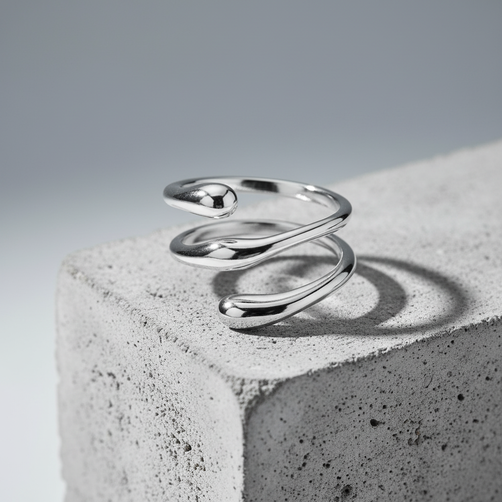 SIDABRINIS ŽIEDAS "SPIRALĖ"